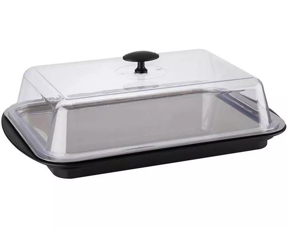 APS Thermo Tablett Set 6-teilig, Transparent/Schwarz
