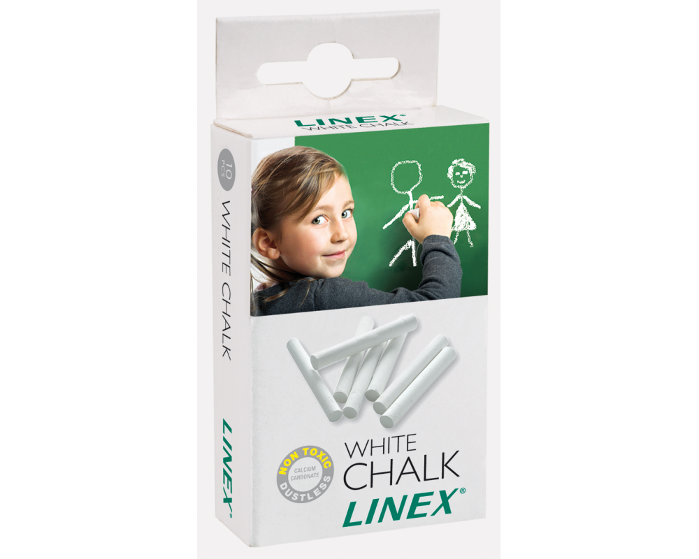 LINEX Tafelkreiden 100412172 weiss 10 Stück