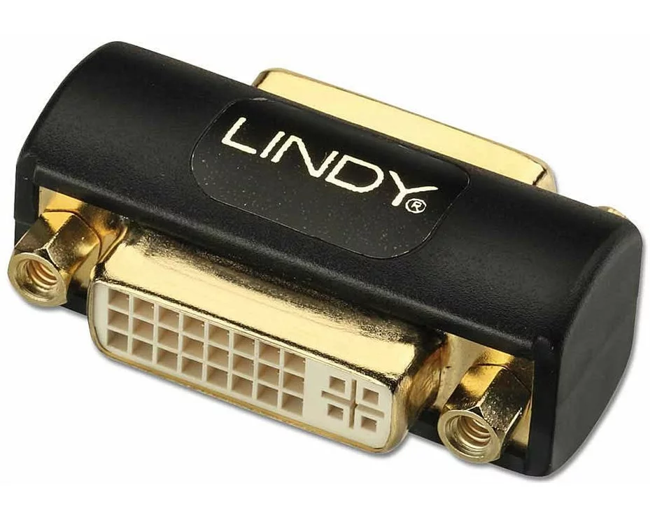 LINDY Video Coupler, DVI-DVI F-F, black, 24+5, DVI-I and DVI-D