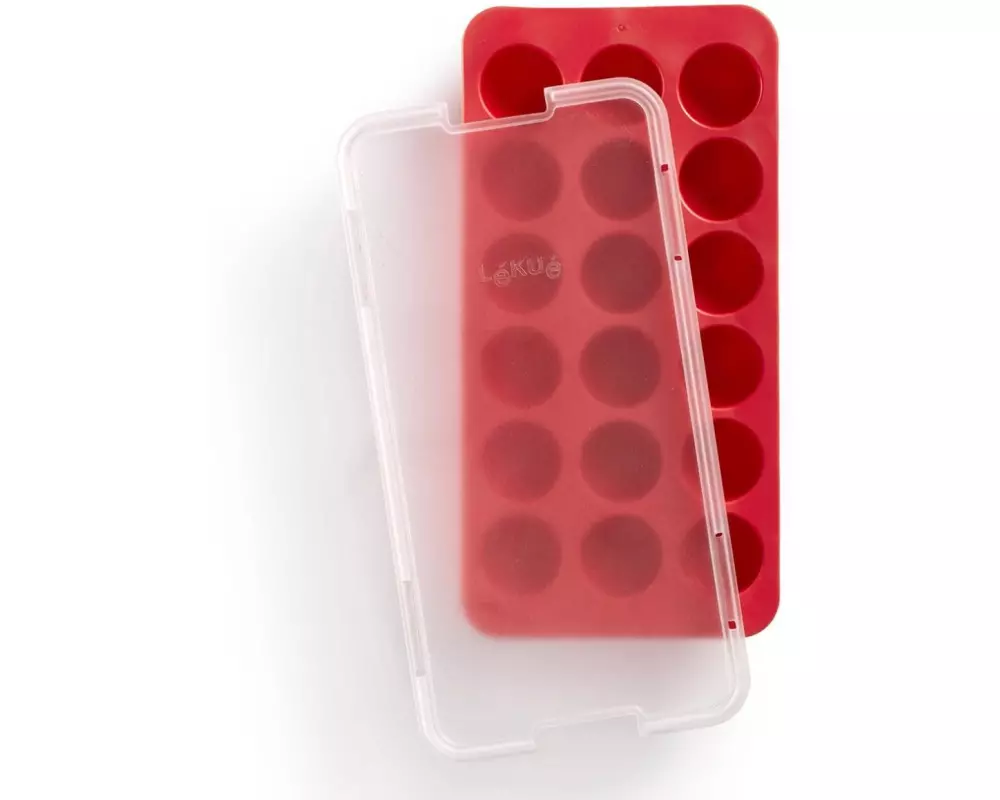 Lékué Eiswürfelform Kugeln Rot