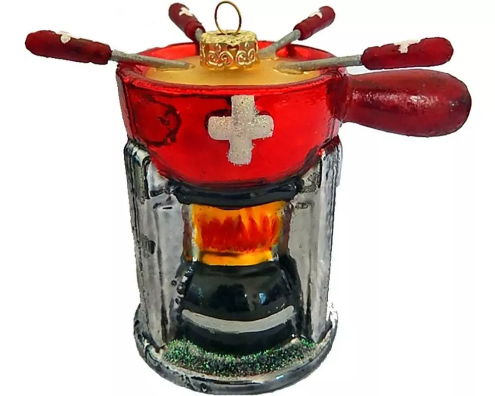 creanorm Weihnachtskugel Schweizer Fondue Mehrfarbig