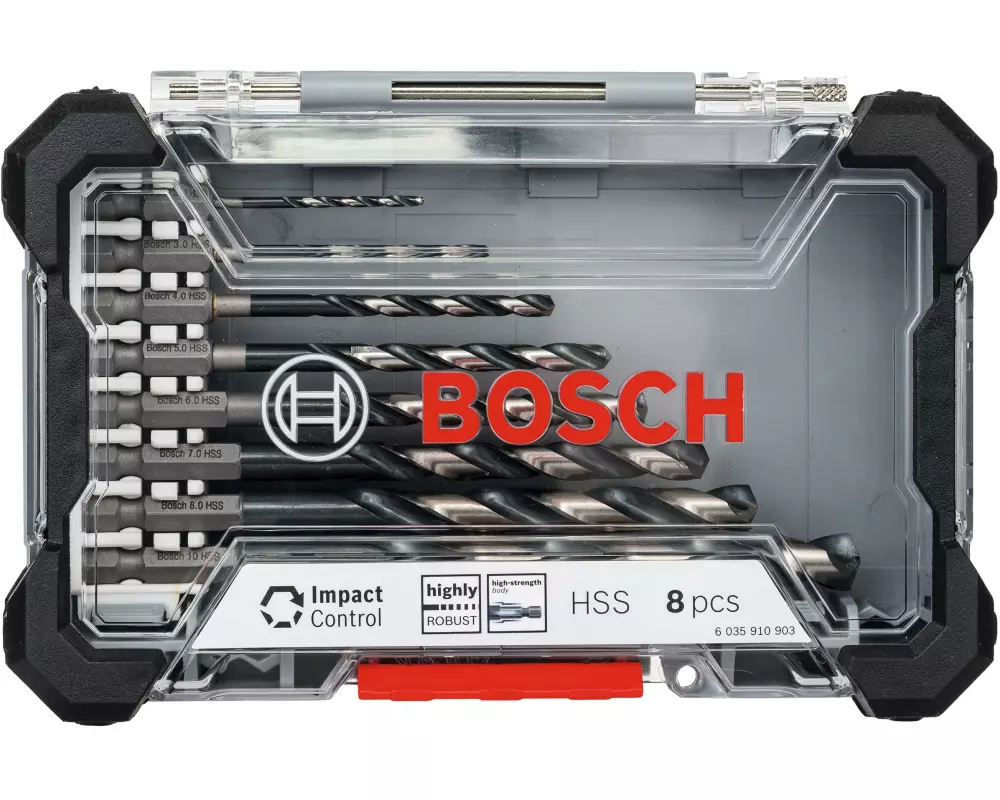 Bosch Professional Bohrer-Set Impact Control HSS, 8-teilig