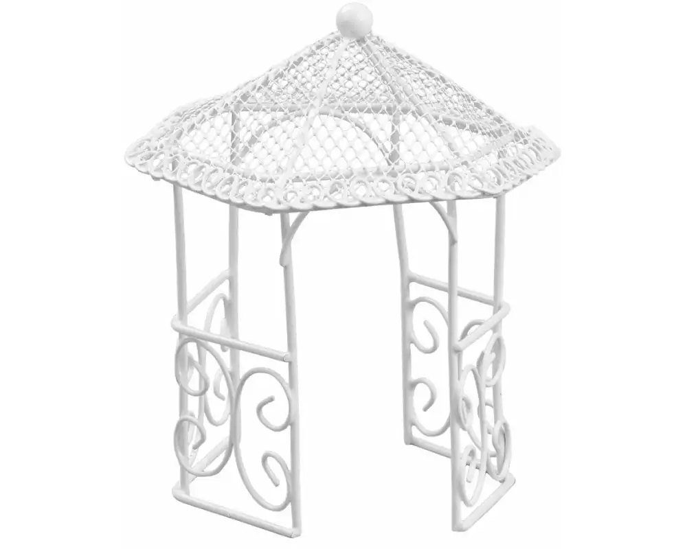 HobbyFun Mini-Utensilien Pavillon 14 cm, Weiss