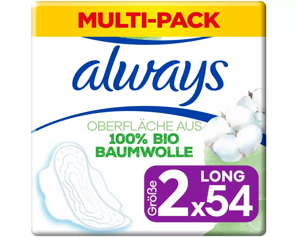 Always Binde mit Flügeln Ultra Cotton Protection Long 2 x 54 Stück