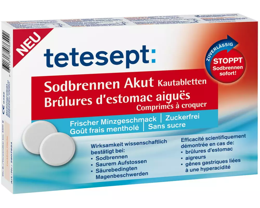 tetesept Sodbrennen Akut 20 Kautabletten