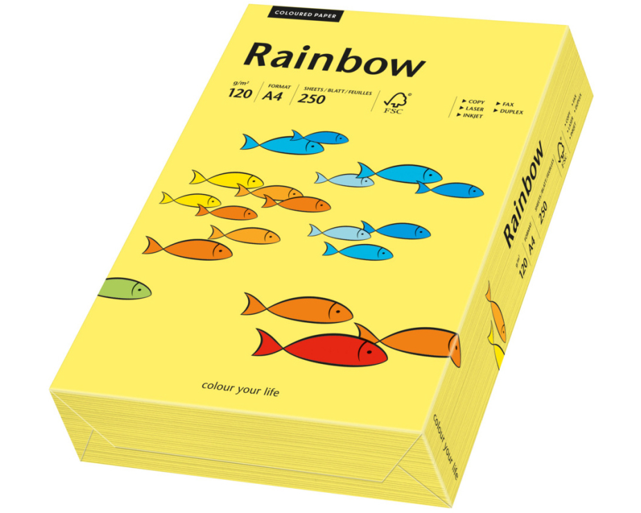 RAINBOW Papier gelb/16 A4 88042348 FSC, 120g 250 Blatt