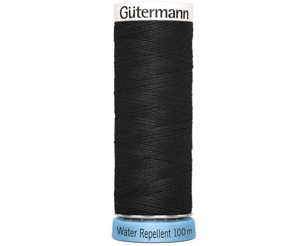 Gütermann Näh- und Stickgarn Water Repellent 1 Stück, Schwarz