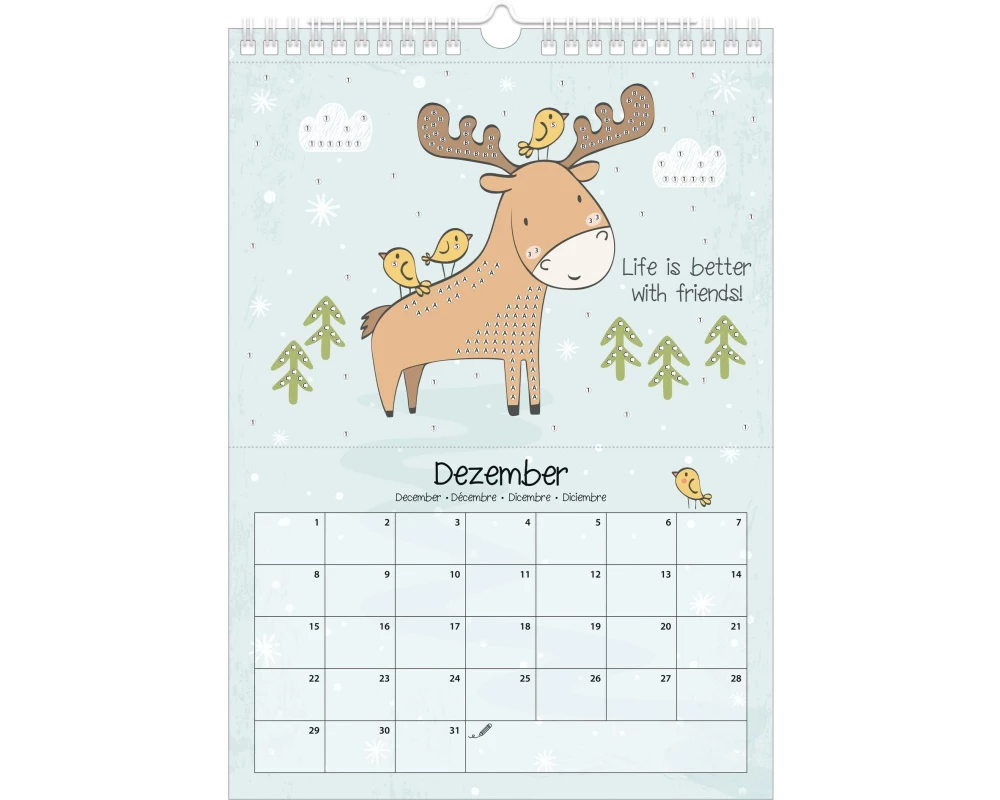 URSUS Diamond Painting Kalender Come Together DIN-A4