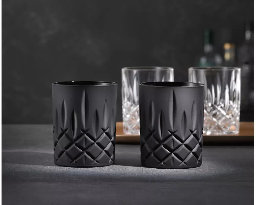 Nachtmann Noblesse Whiskybecher Black Set/2 295 ml, 2 Stück, Schwarz