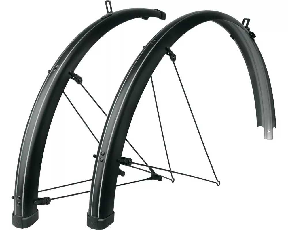 SKS Bluemels Stripes Kunststoff 28" Schwarz/Schwarz Matt