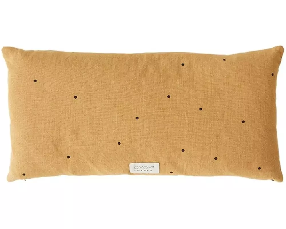 OYOY Kissen Kyoto Dot 60 cm x 30 cm, Curry