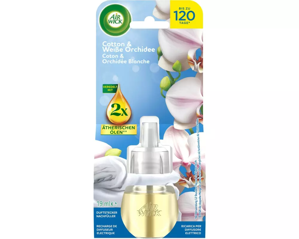 Air Wick Duftspender Nachfüller Cotton und Weisse Orchidee 19 ml
