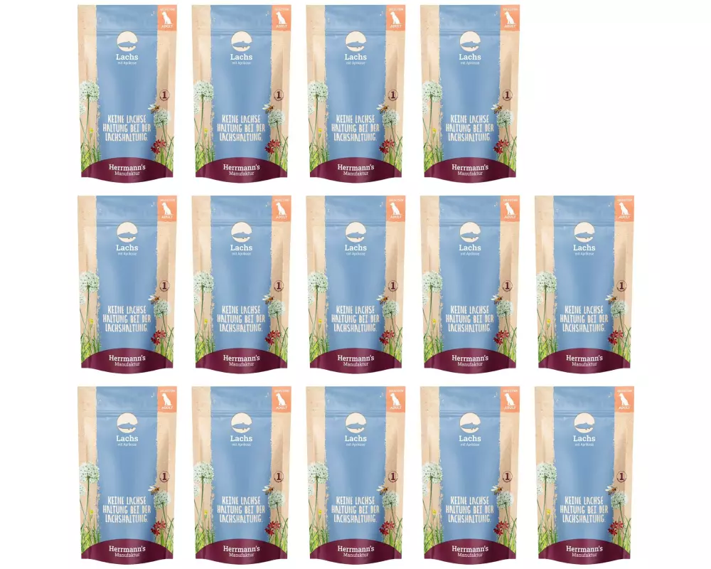 Herrmann's Nassfutter Lachs mit Aprikose 14 x 150 g