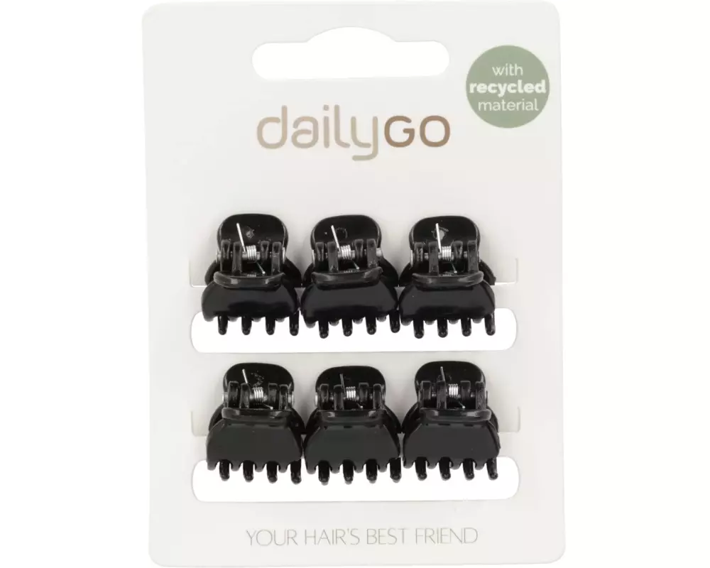 DailyGo Haarklemmen 6 Stück, Schwarz