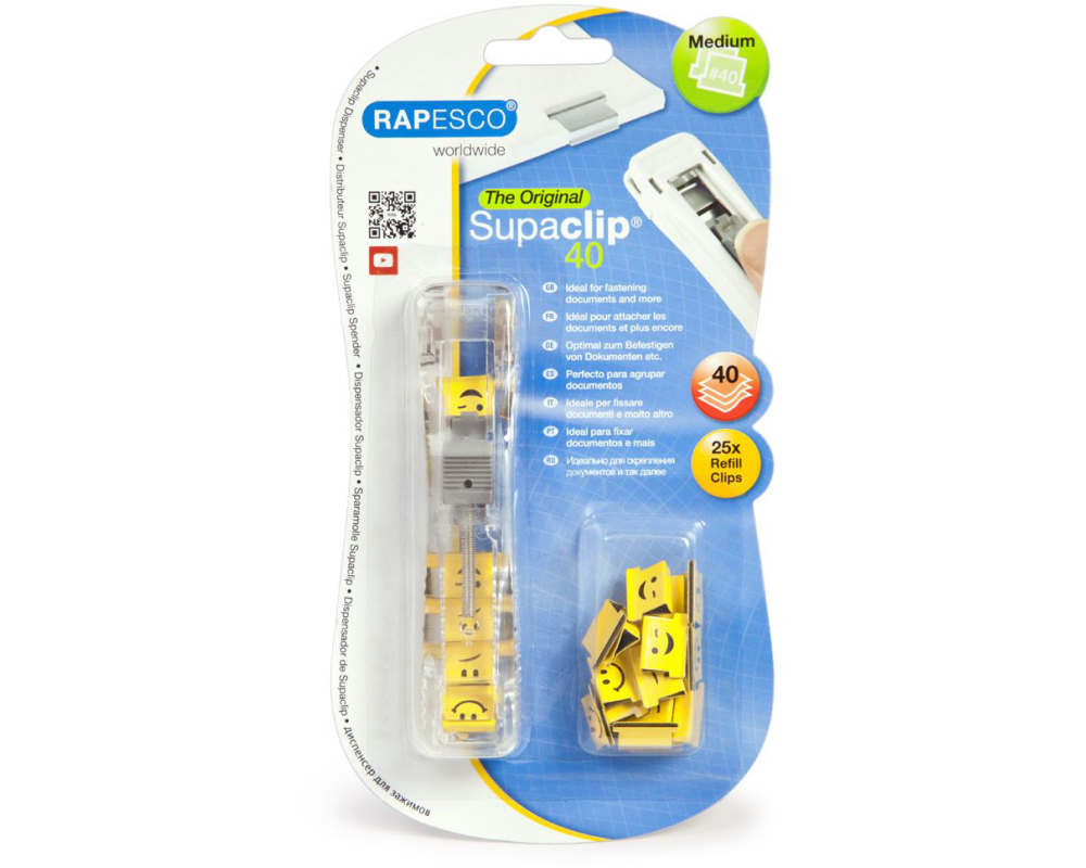RAPESCO Clip Dispenser Emoji 1370 gelb
