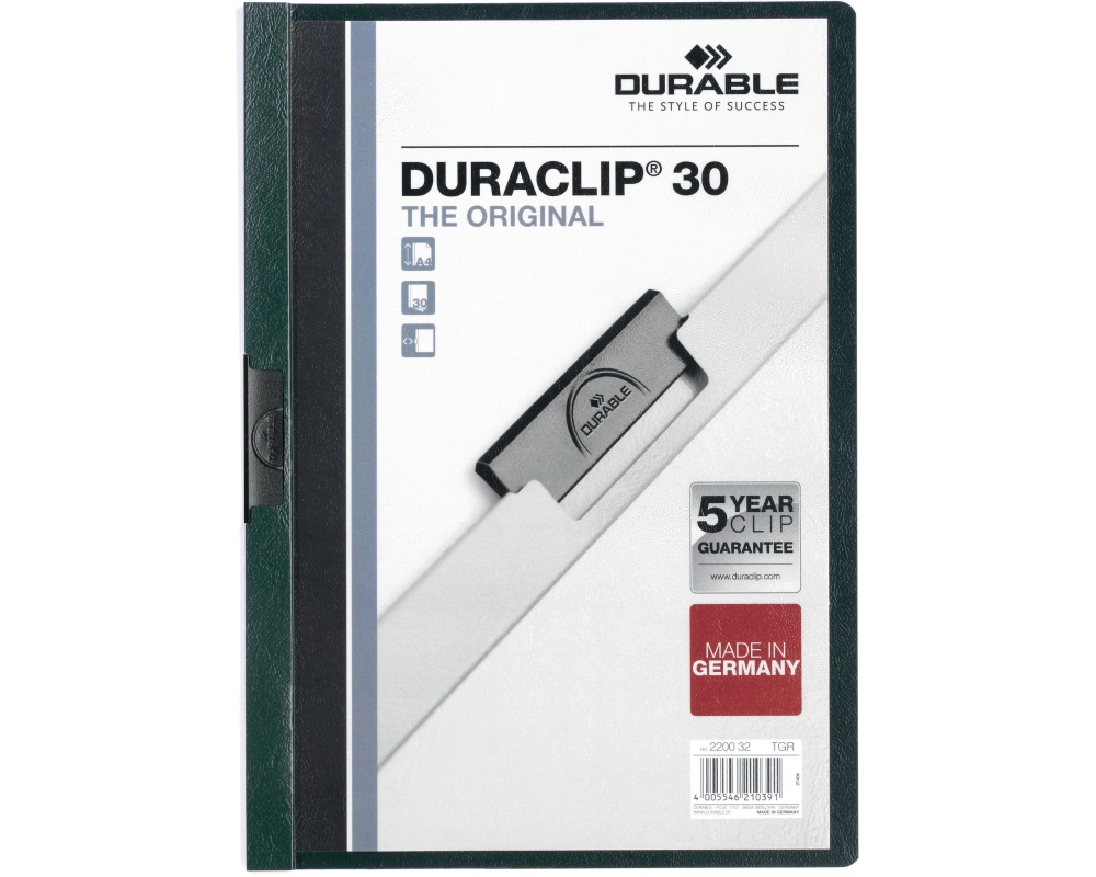 DURABLE Klemmhefter DURACLIP 30 220032 für 30 Blatt A4 petrol