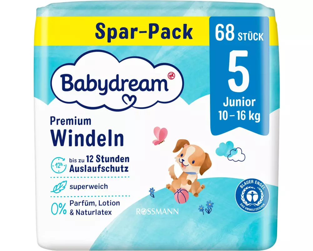 Babydream Windeln Premium Junior Jumbo-Pack, Grösse 5
