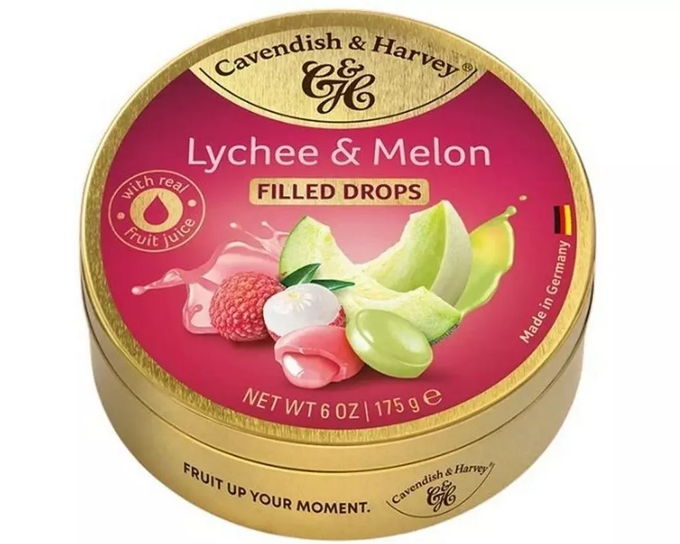 Cavendish & Harvey Lychee & Melon Filled Drops 175 g