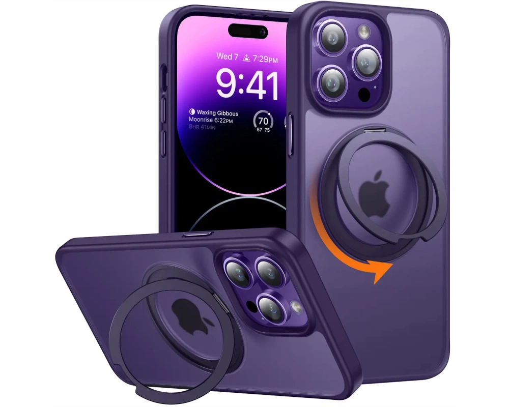 Torras UPRO Ostand Pro Schutzhülle, iPhone 14 Pro, MagSafe, violett