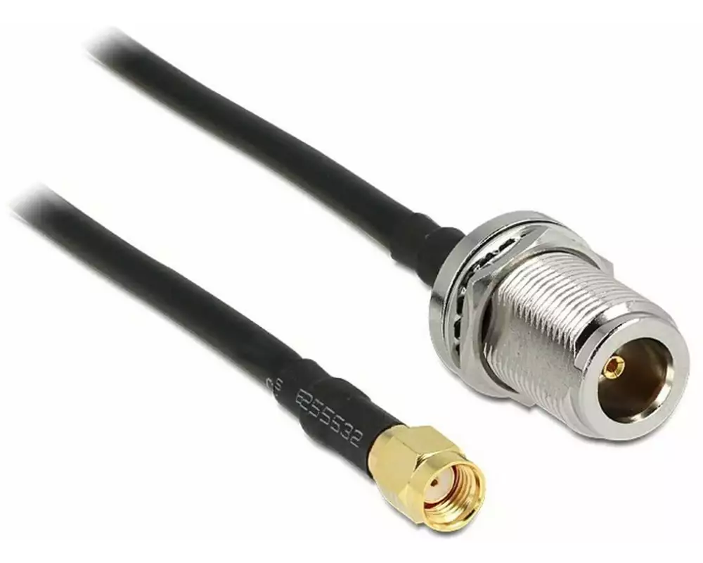 Delock Antennenkabel RF195 N-Type zu RP-SMA, 1.5 m