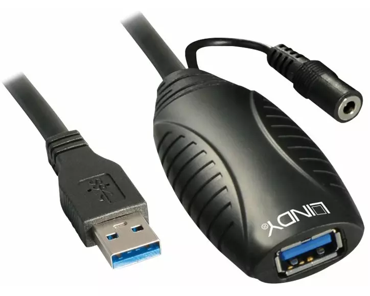 LINDY USB 3.0 Active Extension 10m, supports USB SuperSpeed transfer rates up to 5Gbitps