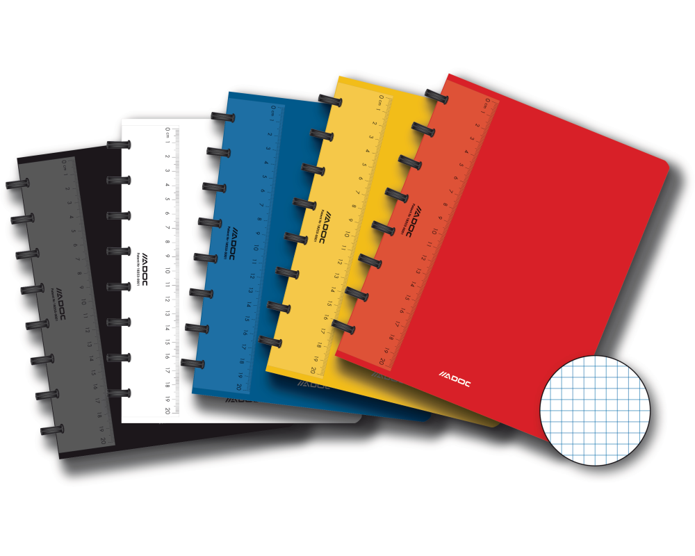 ADOC Ringbuch Pap-Ex A5 3099.735 kariert, 90g 72 Blatt