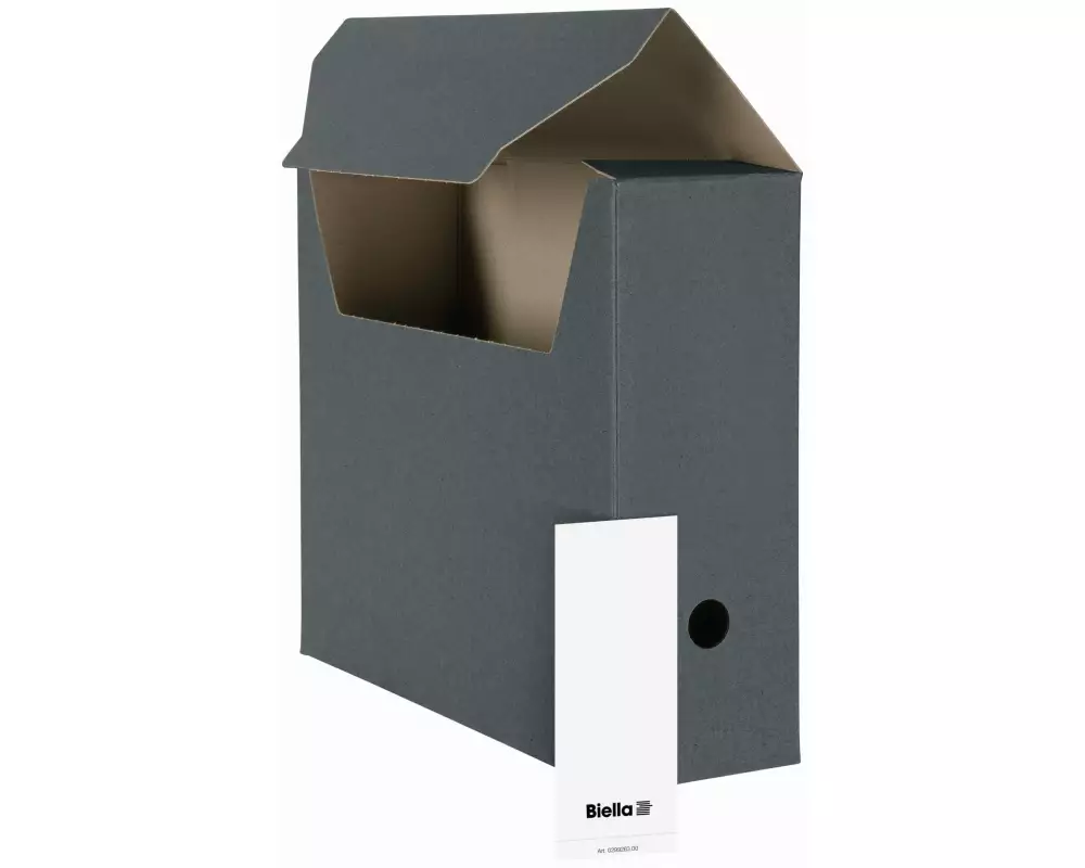 Biella Archivschachtel A4 Dunkelgrau, 10 Stück
