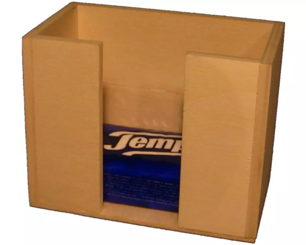 HobbyFun Holzartikel Taschentuchbehälter 12 x 10 x 7 cm