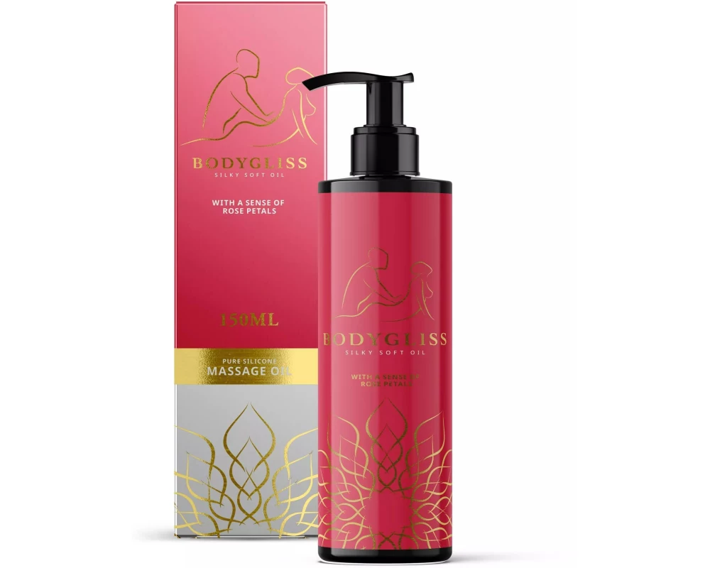 Bodygliss Massageöl und Gleitmittel Rosenblüten, 150 ml