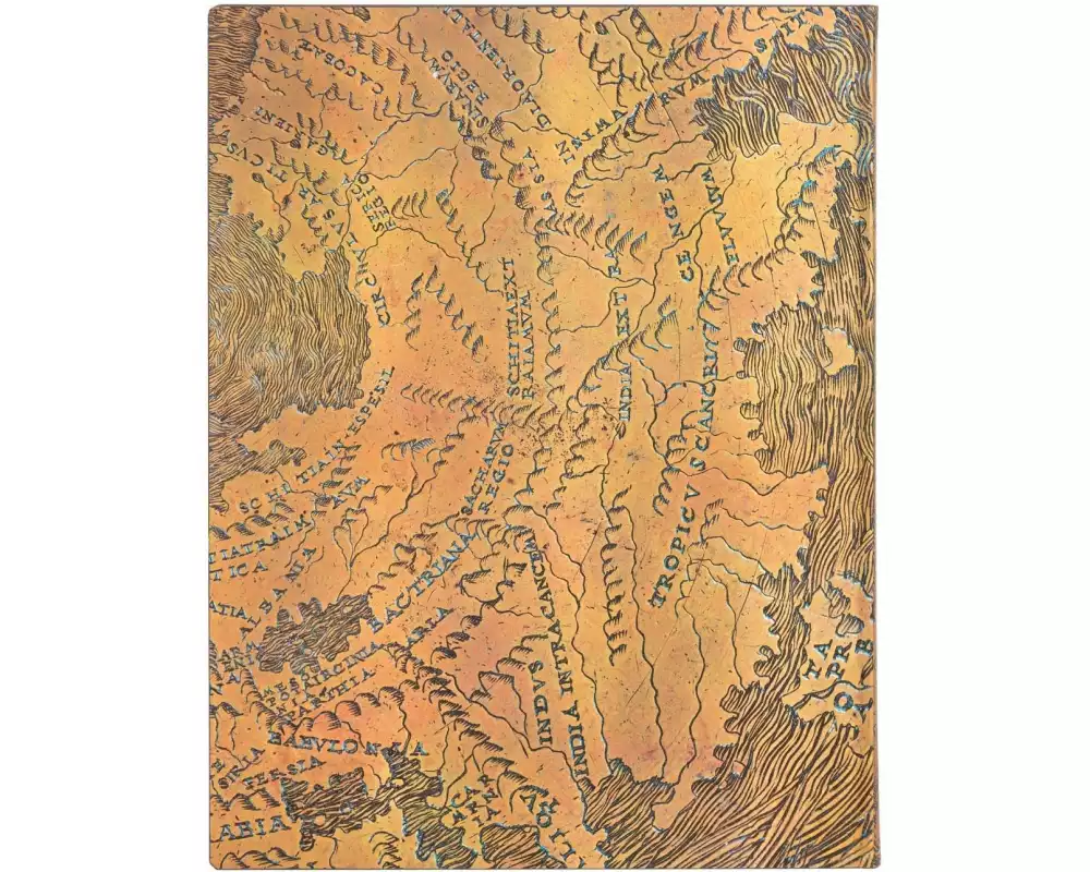 Paperblanks Notizbuch Hunt-Lenox-Globus 18 x 23 cm, Liniert, Braun