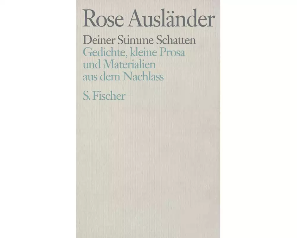 Deiner Stimme Schatten