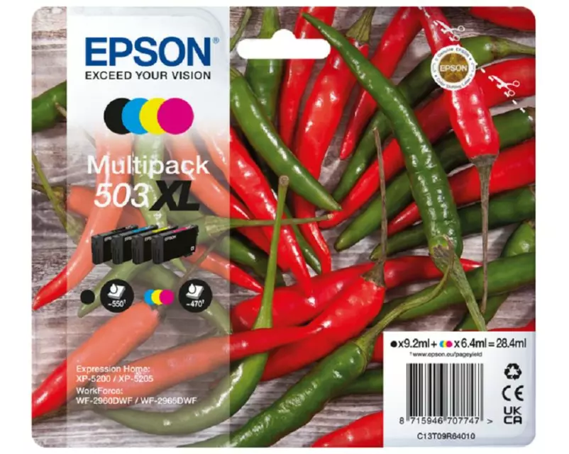 Epson Tinte Multipack 503XL Black/Cyan/Magenta/Yellow