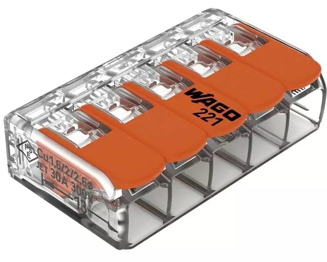 WAGO Steckklemme COMPACT 5 x 0.5-6 mm2, 6 Stück