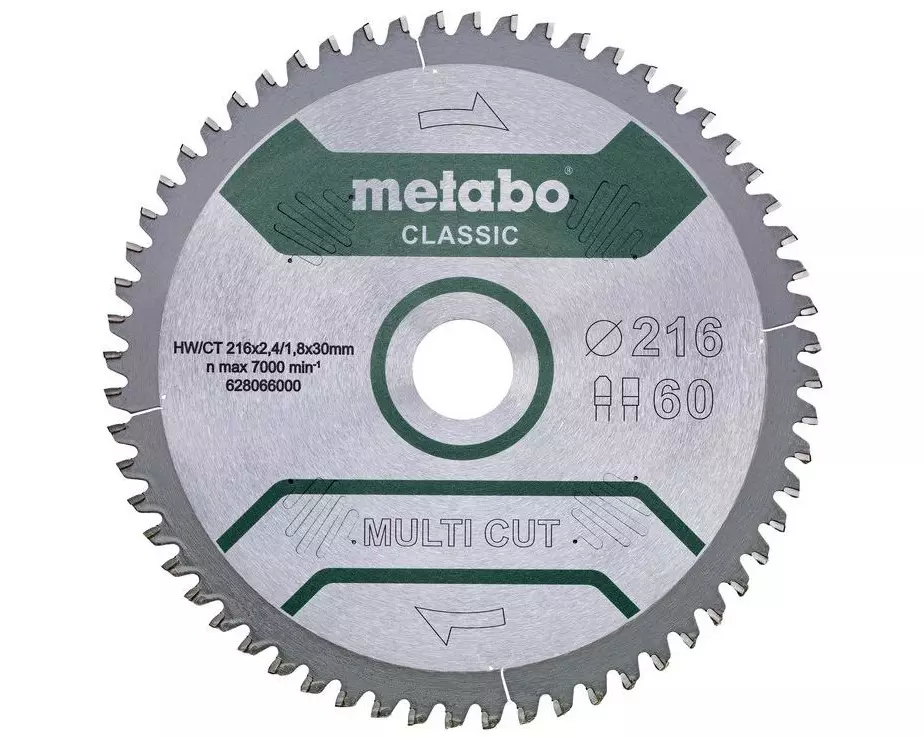 Metabo Kreissägeblatt Multi Cut Classic 216 x 30 mm, 60Z