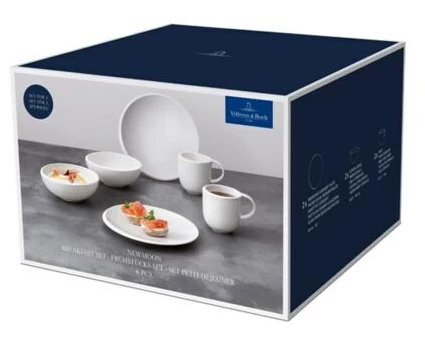 Villeroy & Boch New Moon-Frühstücksset 6-teilig, Weiss
