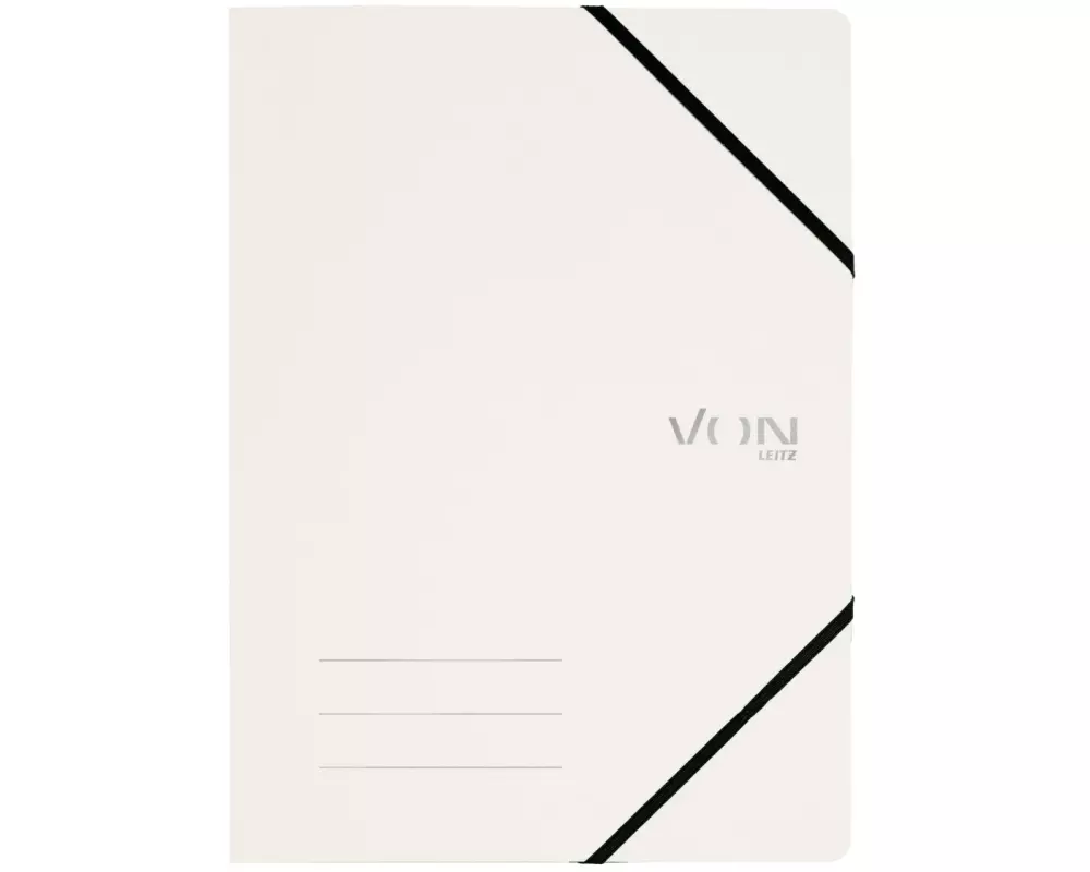 VON Gummibandmappe A4, Weiss