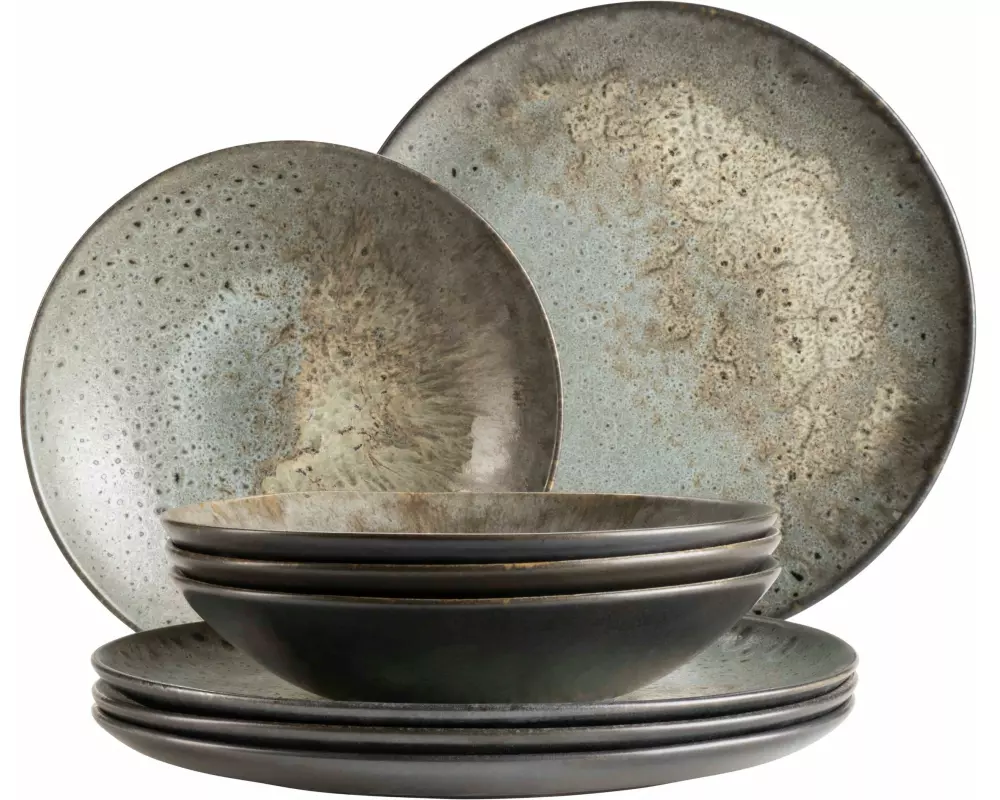 Mäser Speise-Service Carellia 8-teilig, Grau