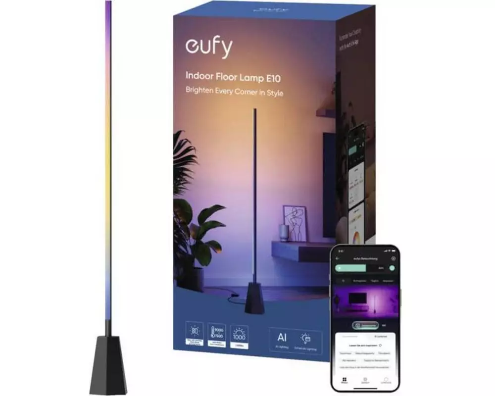 eufy Stehleuchte E10, 1.3 m, 20 W, 1.500 – 9.000 K