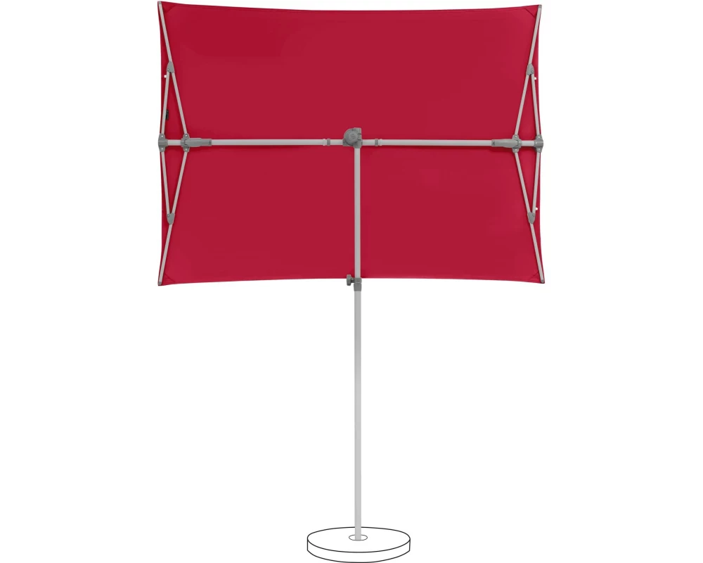 Suncomfort by Glatz Sonnenschirm Flex Roof 195 x 140 cm, Aurora Red