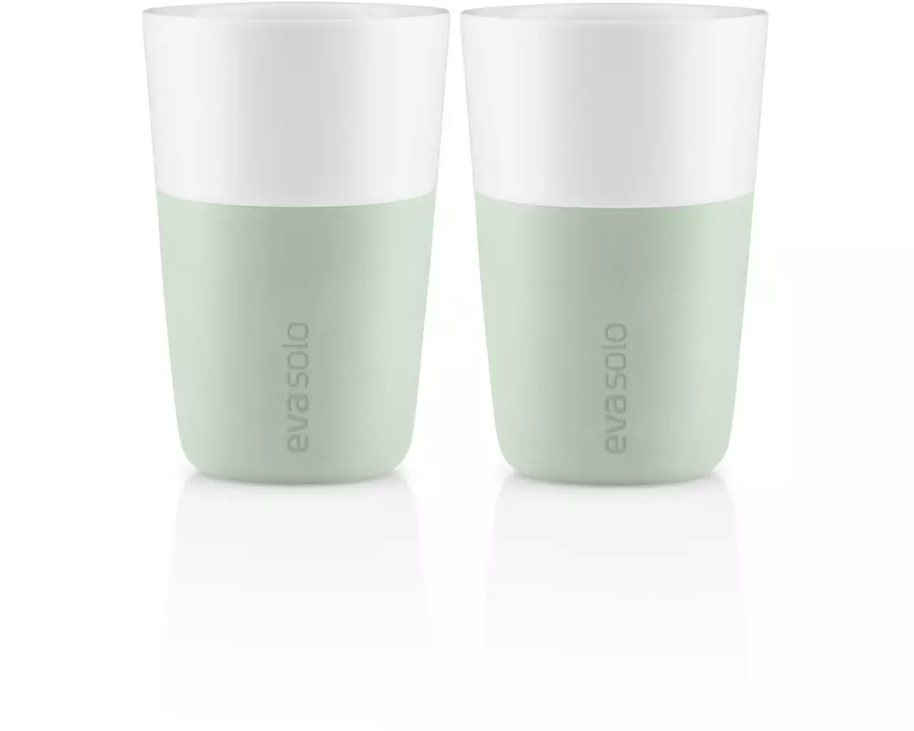Eva Solo Latte Macchiato Becher 360 ml, 2 Stück, Grün/Weiss
