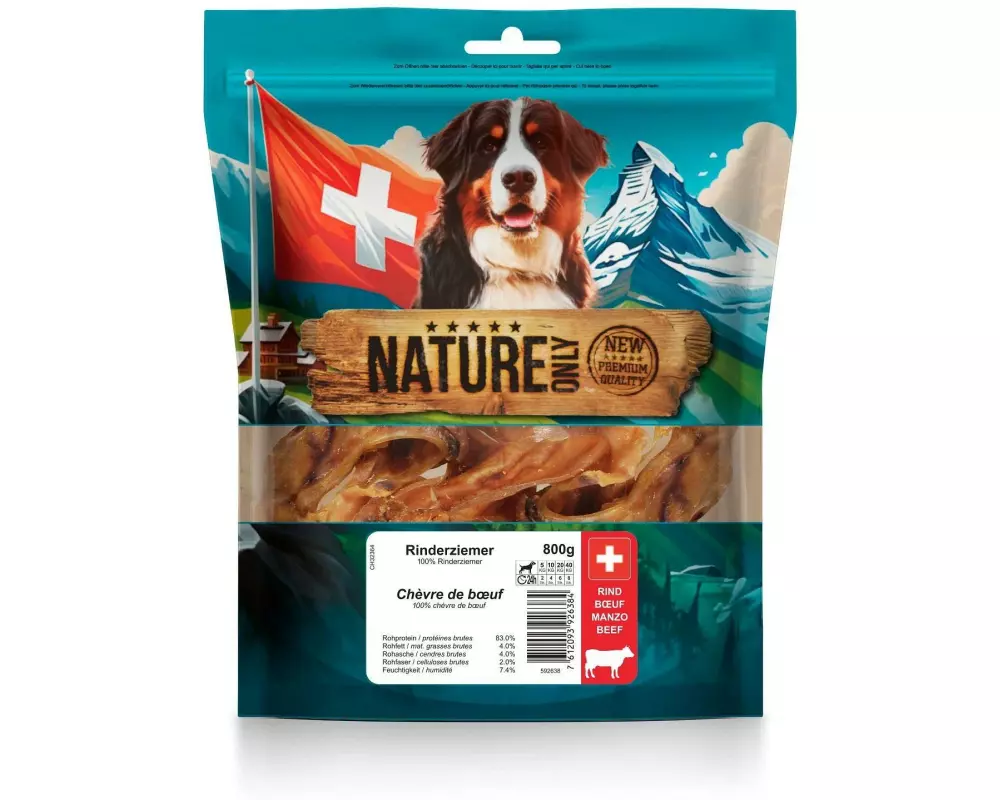 NATUREonly Kausnack Rinderziemer 800 g