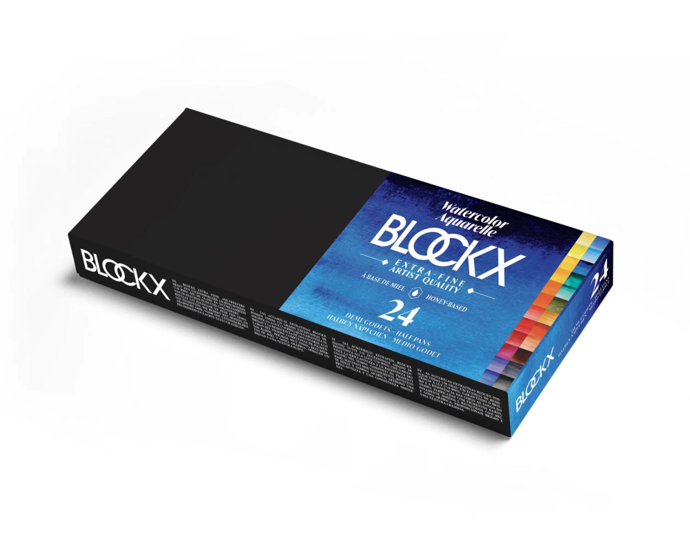 BLOCKX Malkasten Aquarell 41624BXC 24 Farben
