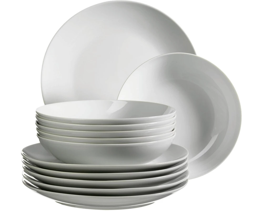 Mäser Speiseteller Barca 12-teilig, Weiss