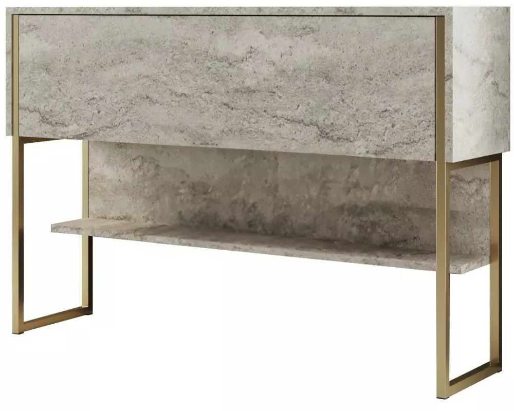 Woody Fashion Kommode Luxe Travertine/Gold, 120 x 80 x 30 cm