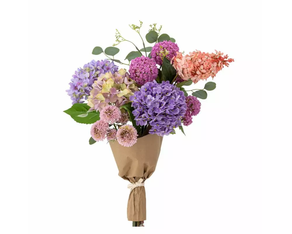 Bloomingville Kunstblume Edge, Lila / Rosa, 80 cm