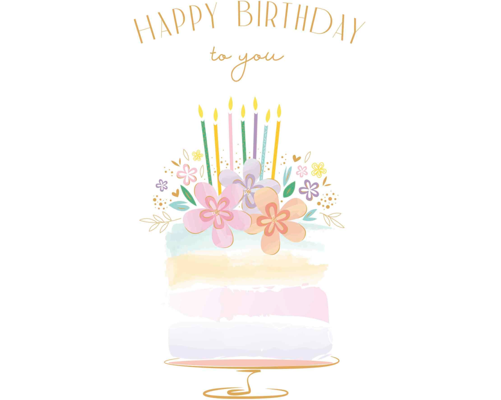 ABC Geburtstagskarte B6 51106 Torte