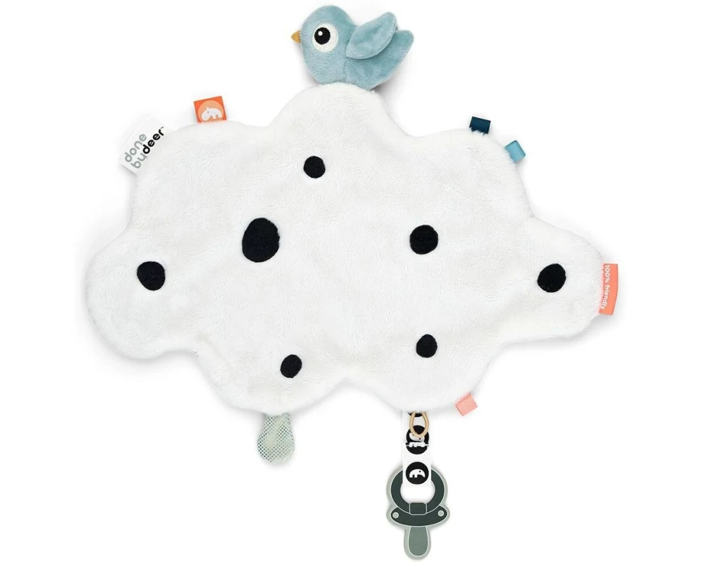 done by deer Schmusetuch Happy clouds Blau