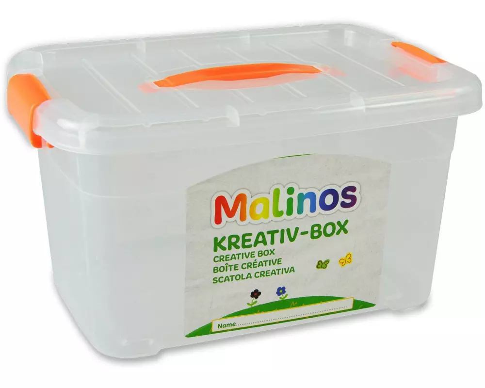 Malinos Aufbewahrungsbox 16 l Orange/Transparent