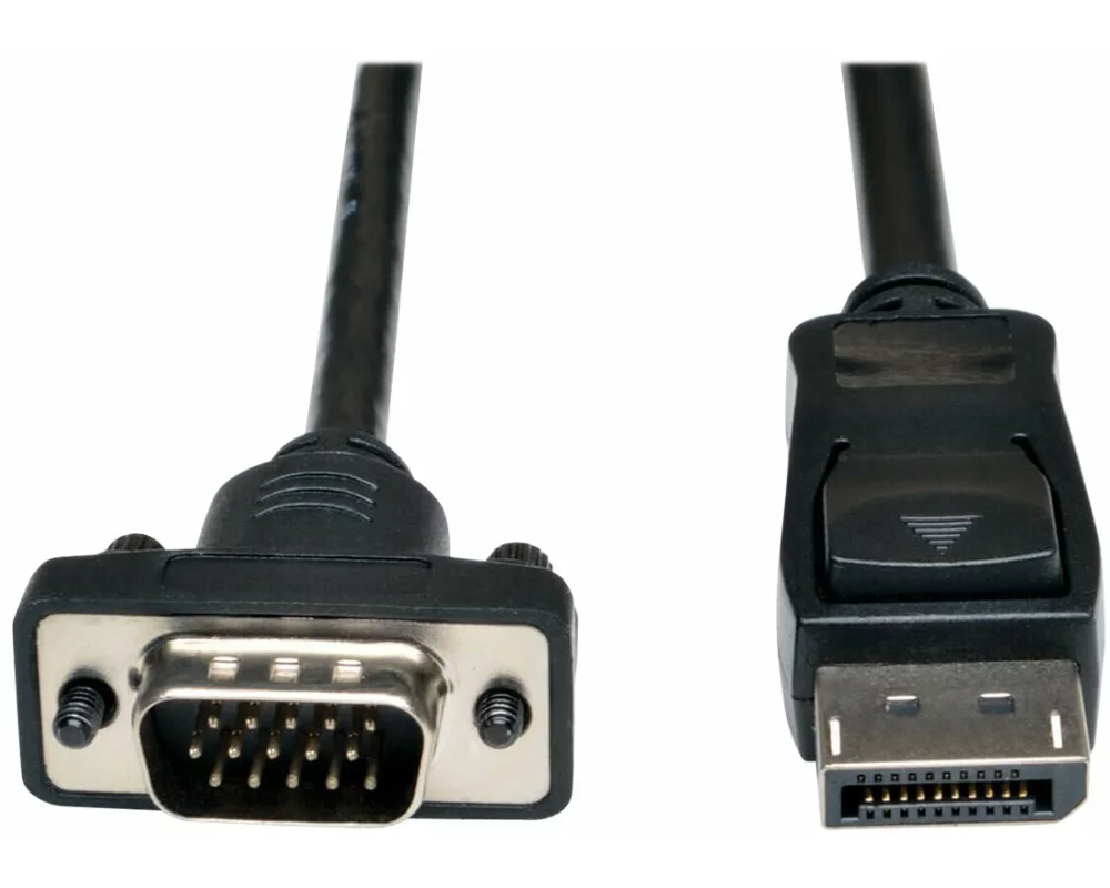 EATON TRIPPLITE DisplayPort 1.2 to VGA, Active Adapter Cable, DP with Latches to HD15, M/M, 6ft. 1.8m