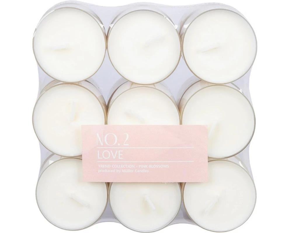 müller Kerzen Teelicht Love 18 Stück